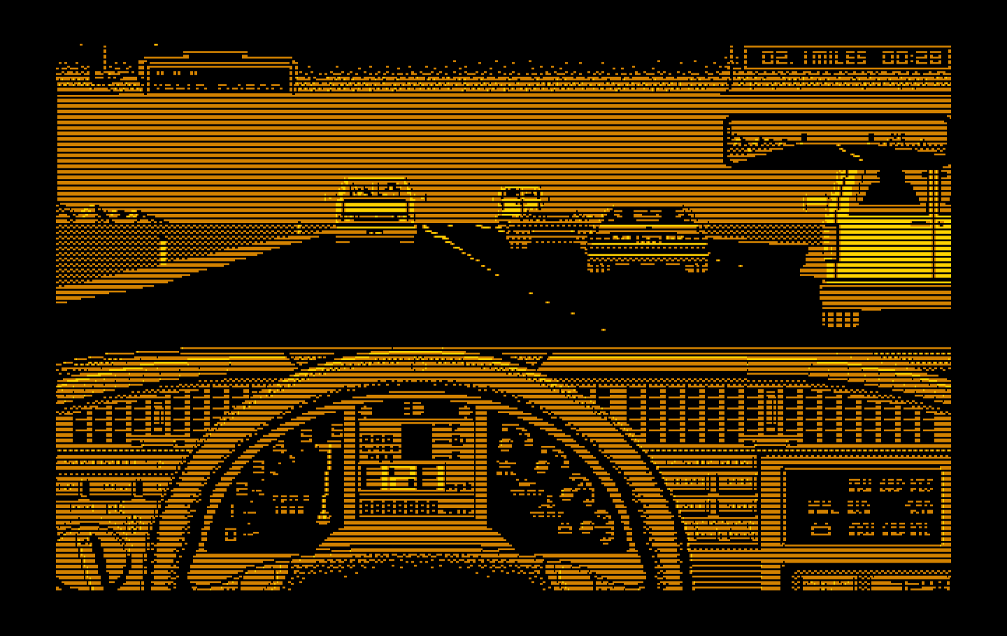 Duel: Test Drive II, The IBM PC/Compatibles Screenshot: There sure is a lot of traffic here!