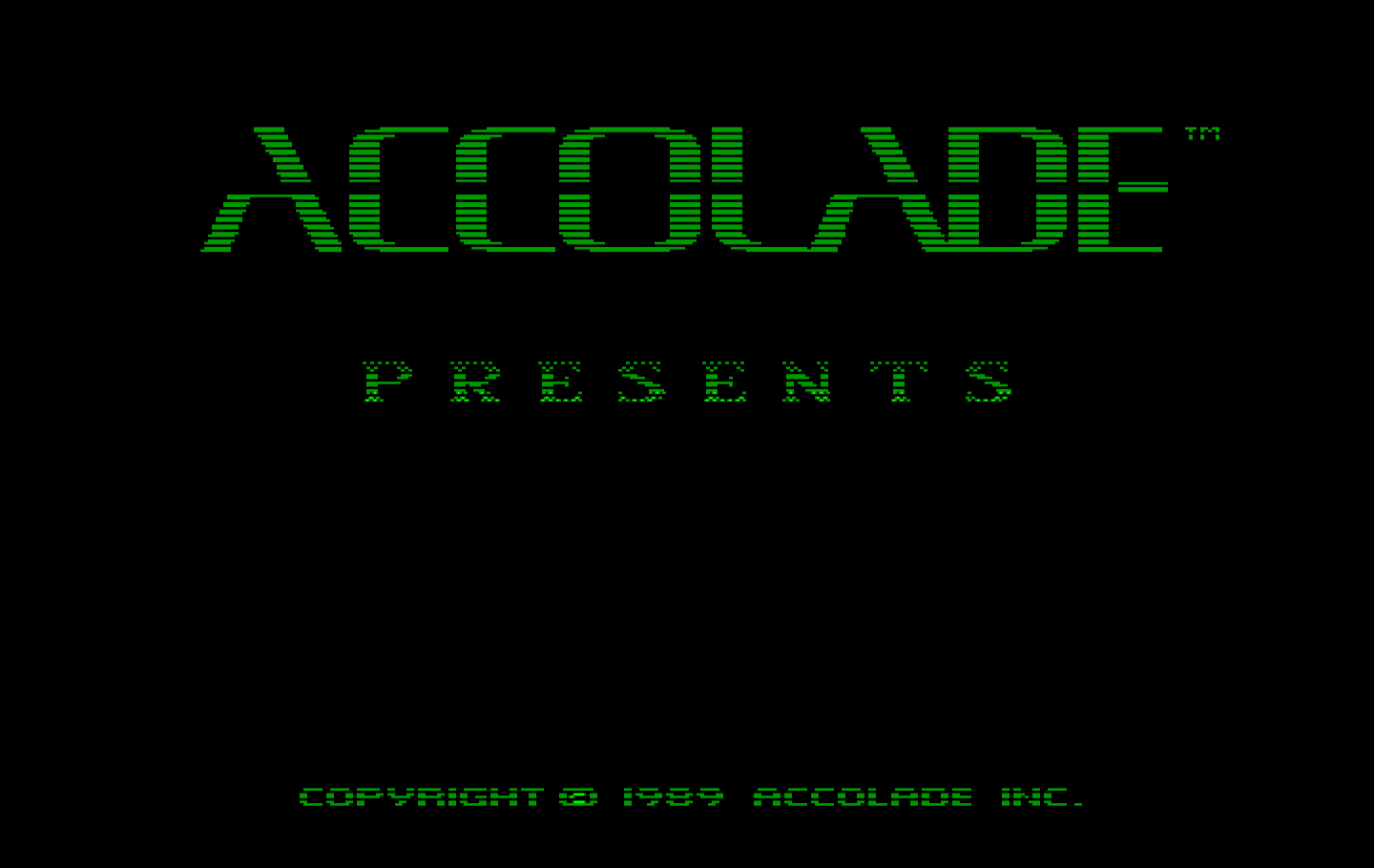 Duel: Test Drive II, The IBM PC/Compatibles Screenshot: Accolade logo.