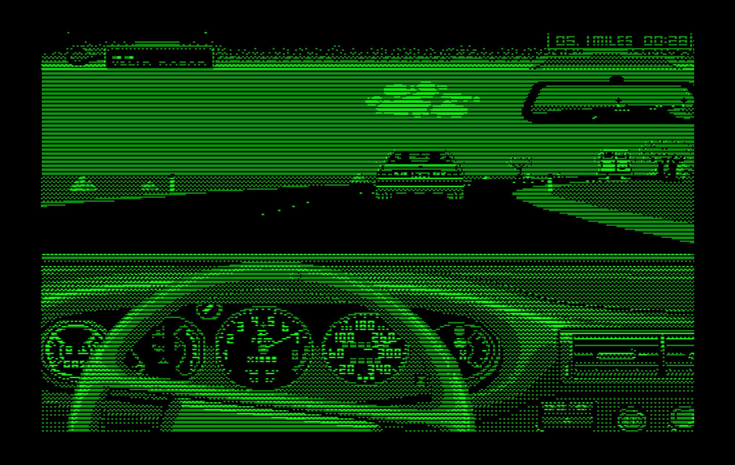 Duel: Test Drive II, The IBM PC/Compatibles Screenshot: Careful on these sharp turns.