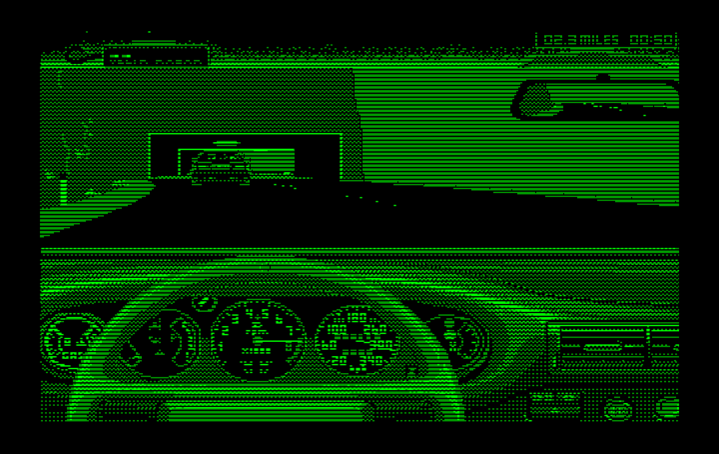 Duel: Test Drive II, The IBM PC/Compatibles Screenshot: Entering a tunnel...