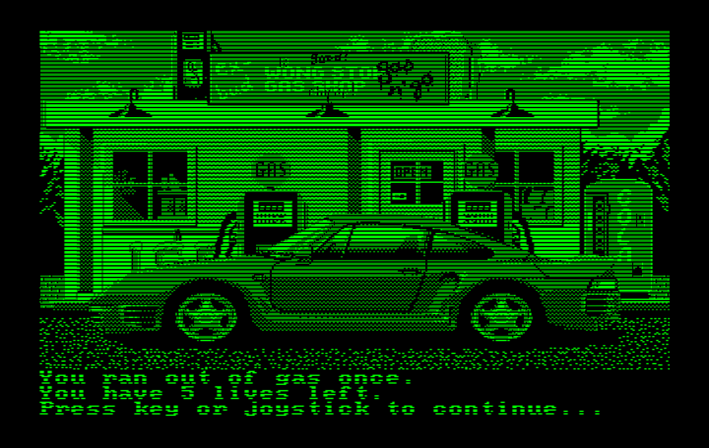 Duel: Test Drive II, The IBM PC/Compatibles Screenshot: I ran out of gas once...