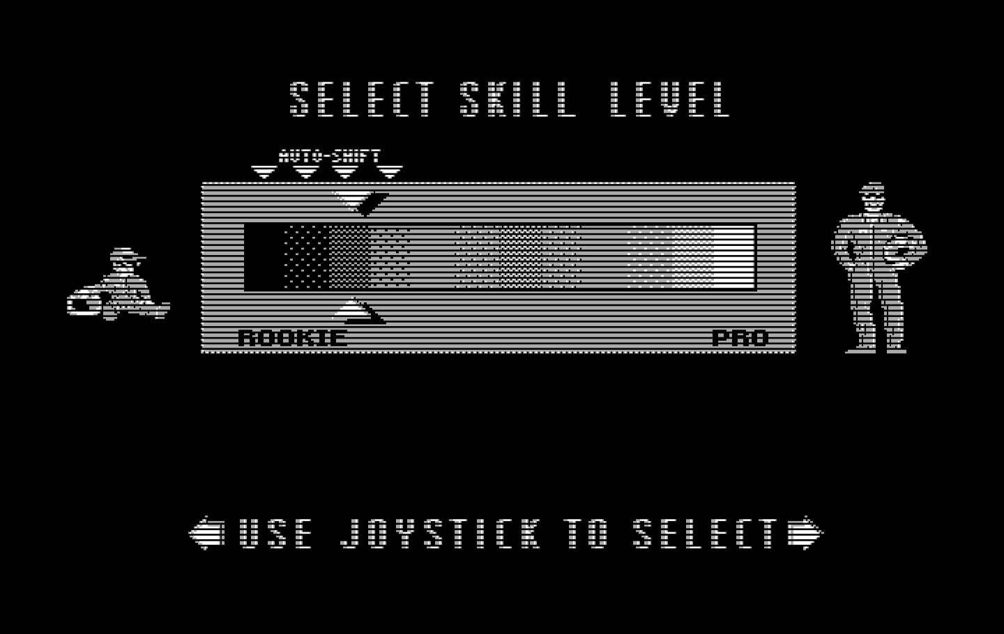 Duel: Test Drive II, The IBM PC/Compatibles Screenshot: Select a skill level.
