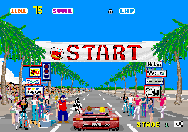 OutRun Arcade Screenshot: Get ready to race!