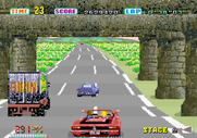 OutRun for Arcade - The faster you go, the more traffic there is to avoid.