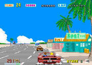 OutRun for Arcade - Don't run into buildings on this sharp turn...