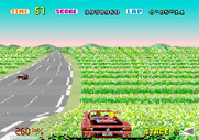 OutRun for Arcade - Don't drive through the weeds, it slows you down and costs precious time!