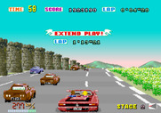 OutRun for Arcade - Start of the alternate path for stage 2.