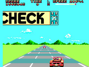 OutRun for Sega Master System - Another checkpoint appears after the road splits again...