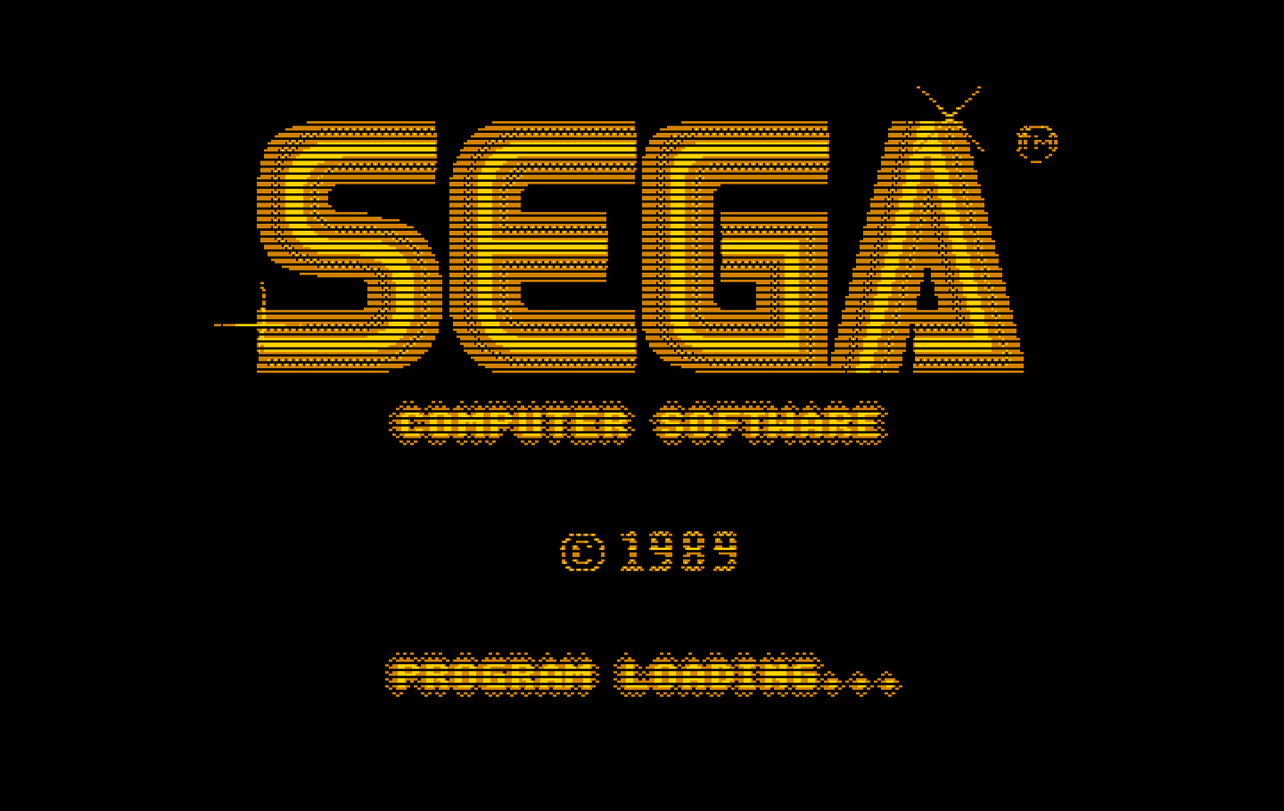 OutRun IBM PC/Compatibles Screenshot: SEGA loading screen.