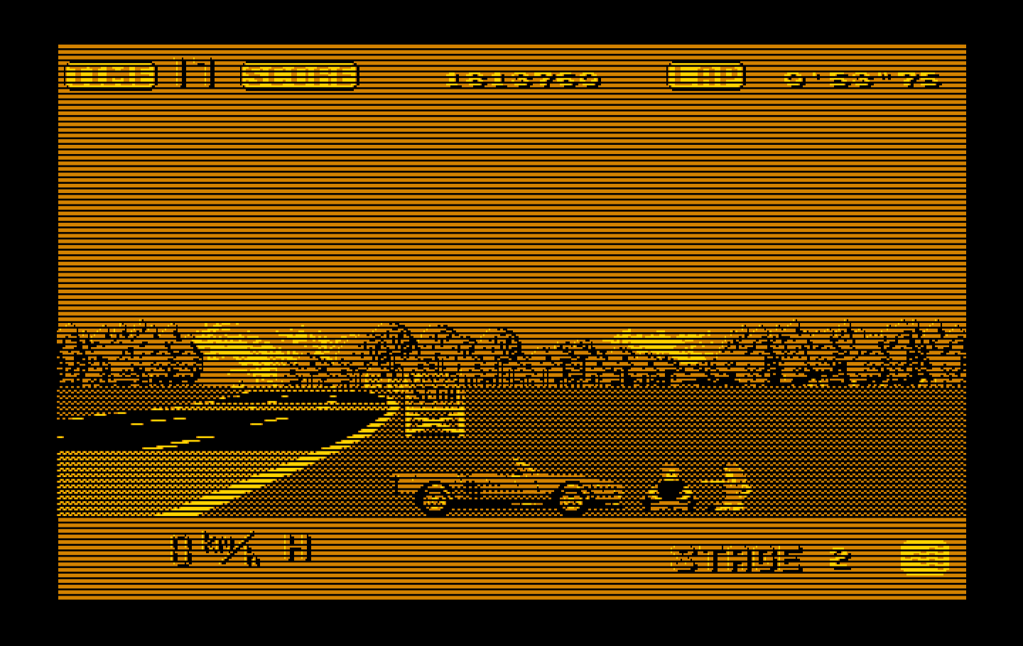 OutRun IBM PC/Compatibles Screenshot: I crashed!