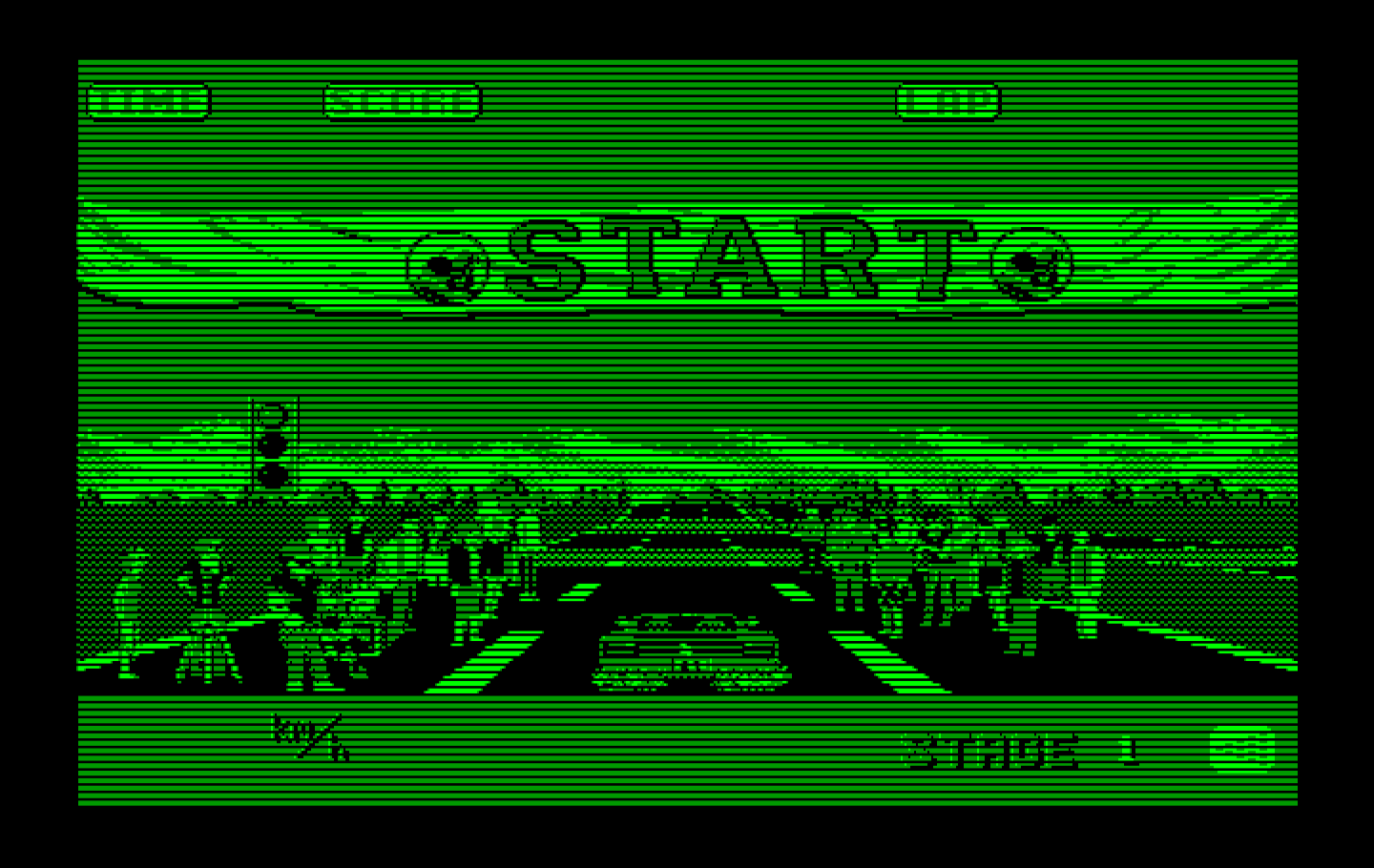 OutRun IBM PC/Compatibles Screenshot: Game start.