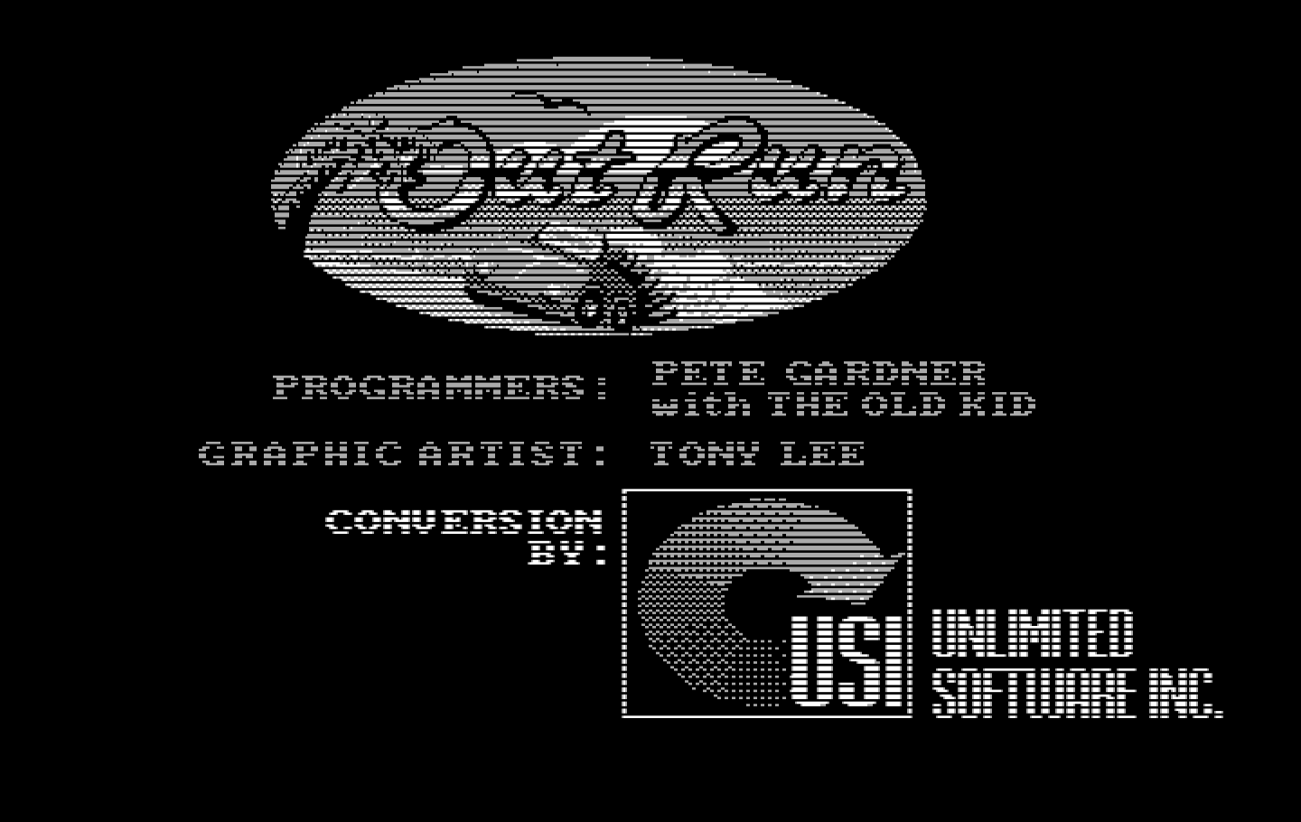 OutRun IBM PC/Compatibles Screenshot: Credits screen.