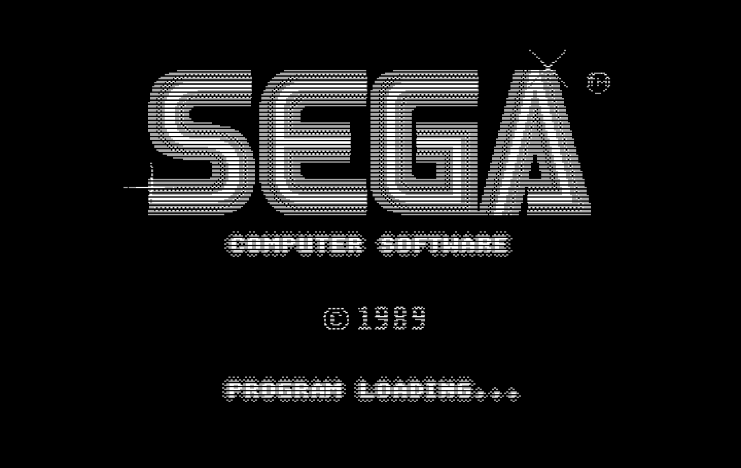 OutRun IBM PC/Compatibles Screenshot: SEGA loading screen.