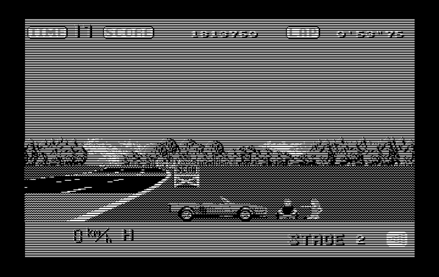 OutRun IBM PC/Compatibles Screenshot: I crashed!