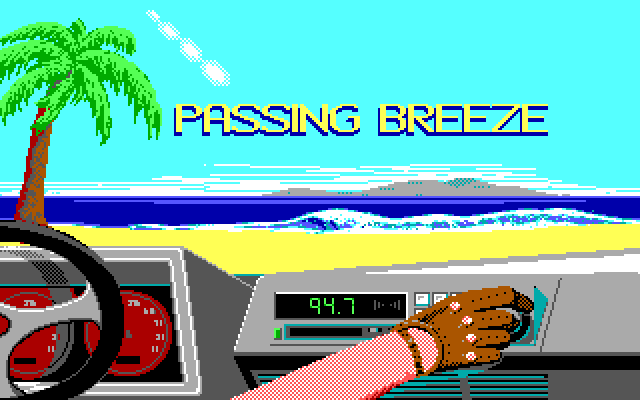 OutRun IBM PC/Compatibles Screenshot: You can select which song you want to listen to during the game.