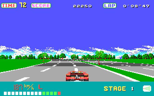 OutRun IBM PC/Compatibles Screenshot: Starting a race...