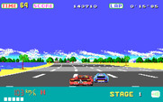 OutRun for IBM PC/Compatibles - Careful, don't crash into other cars!