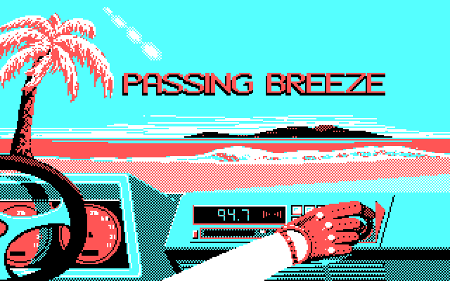 OutRun IBM PC/Compatibles Screenshot: You get to select which song you want to listen to during the game.