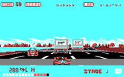 OutRun for IBM PC/Compatibles - Some trucks are in my way.