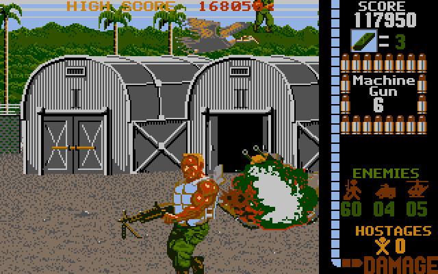Operation Wolf IBM PC/Compatibles Screenshot: This guy looks tough...