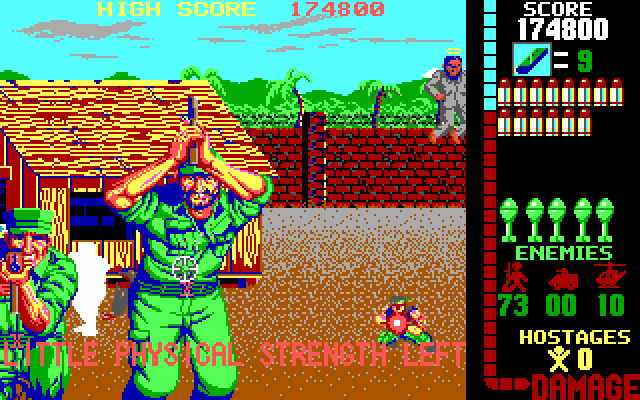 Operation Wolf IBM PC/Compatibles Screenshot: The attacks become more difficult!