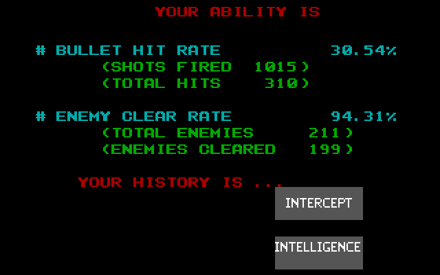 Operation Wolf IBM PC/Compatibles Screenshot: Here's how I did...