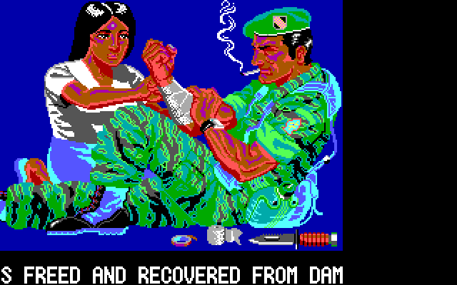 Operation Wolf IBM PC/Compatibles Screenshot: Recovered from damage...