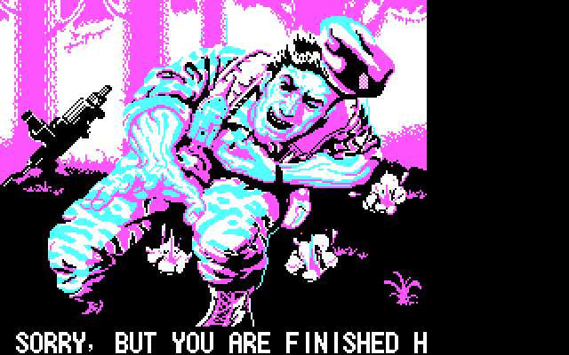 Operation Wolf IBM PC/Compatibles Screenshot: Game over.