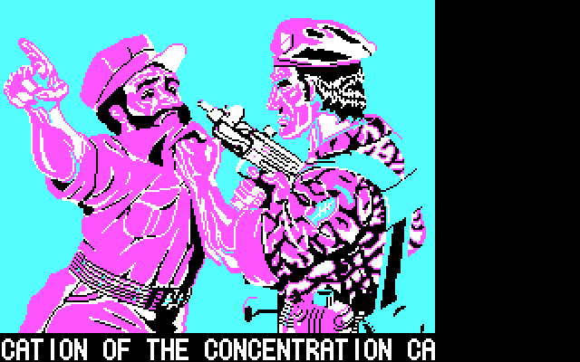 Operation Wolf IBM PC/Compatibles Screenshot: The location of the concentration camp was sweated out of the enemy...