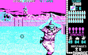 Operation Wolf for IBM PC/Compatibles - Gameplay; careful, don't get shot!