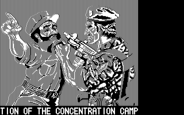 Operation Wolf IBM PC/Compatibles Screenshot: The location of the concentration camp was sweated out of the enemy.