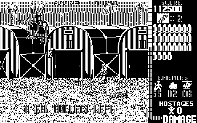 Operation Wolf IBM PC/Compatibles Screenshot: I'm almost out of ammo!
