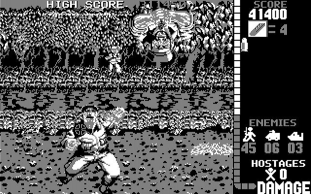 Operation Wolf IBM PC/Compatibles Screenshot: Second level; under attack!