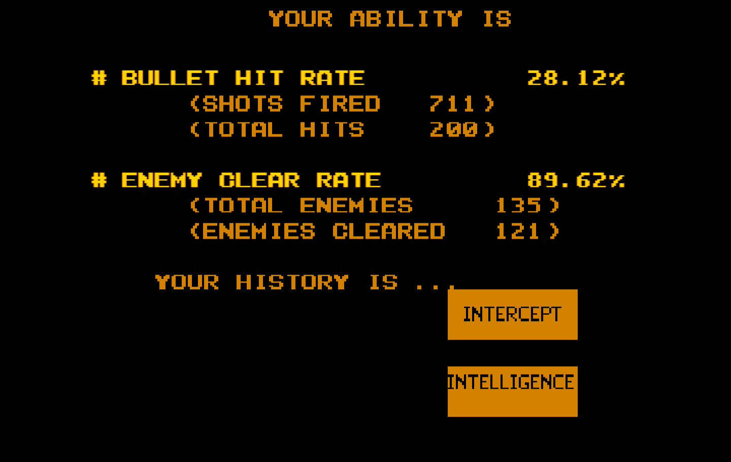Operation Wolf IBM PC/Compatibles Screenshot: Here's how I did...