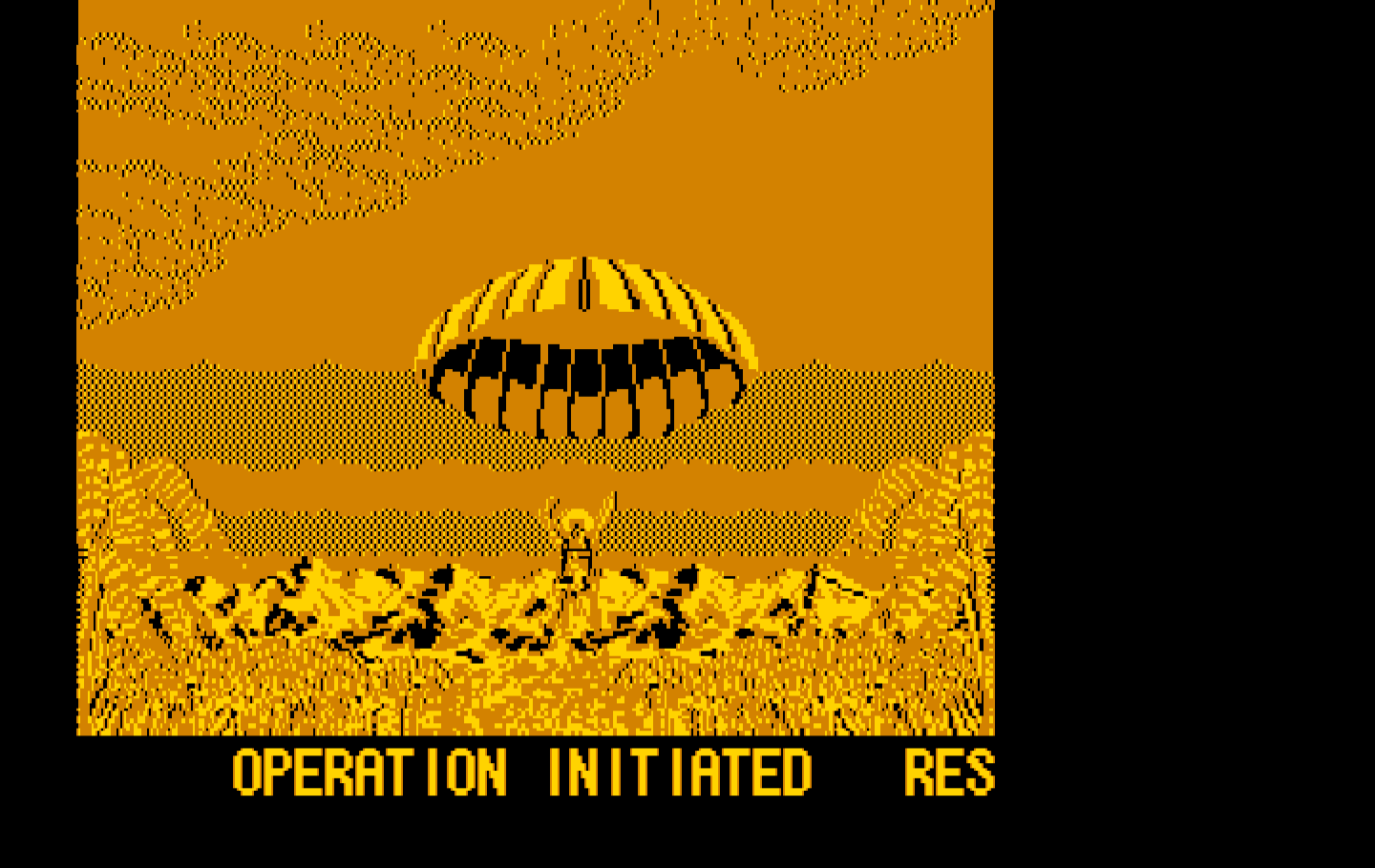 Operation Wolf IBM PC/Compatibles Screenshot: Starting a new game...