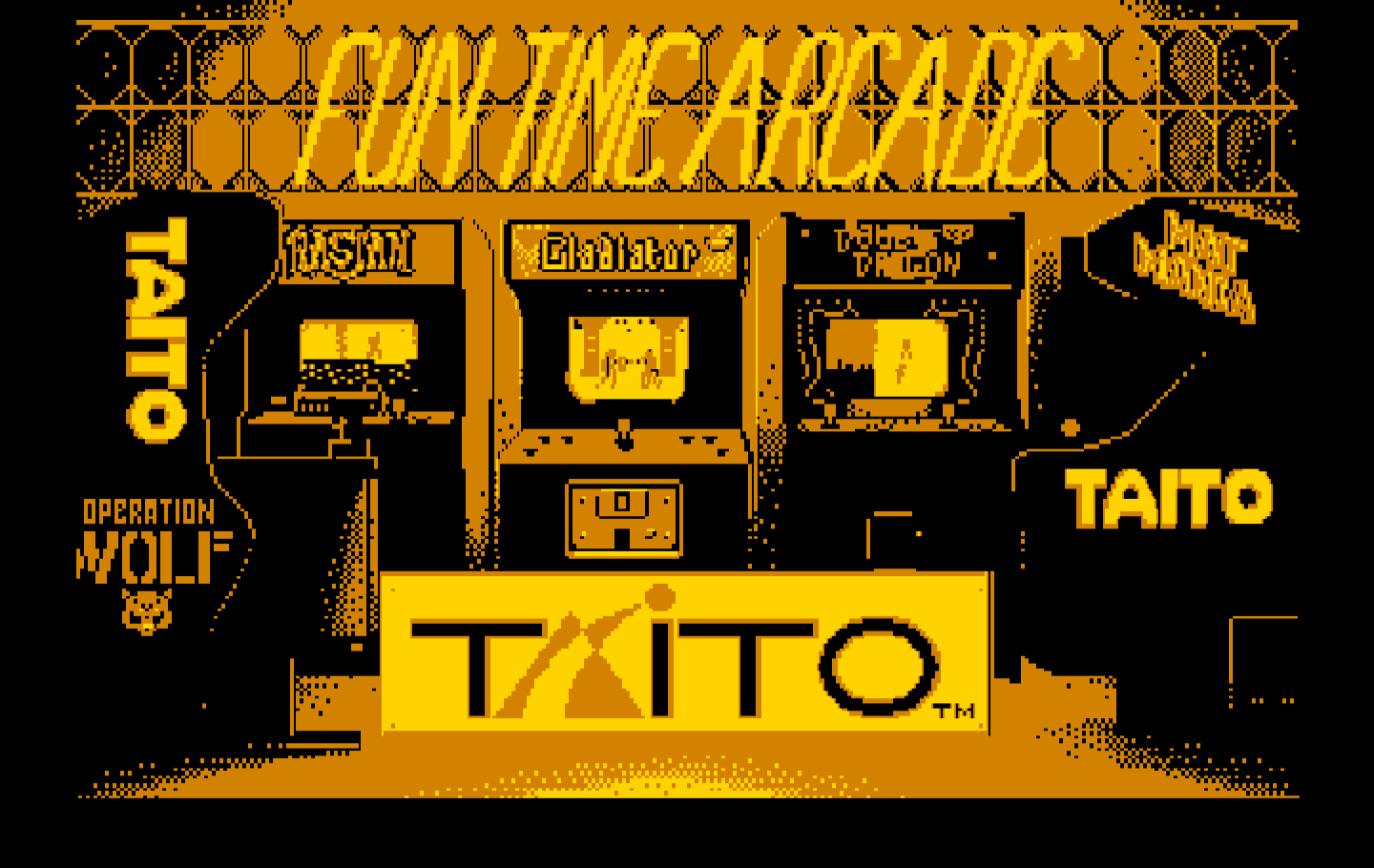 Operation Wolf IBM PC/Compatibles Screenshot: Taito logo.