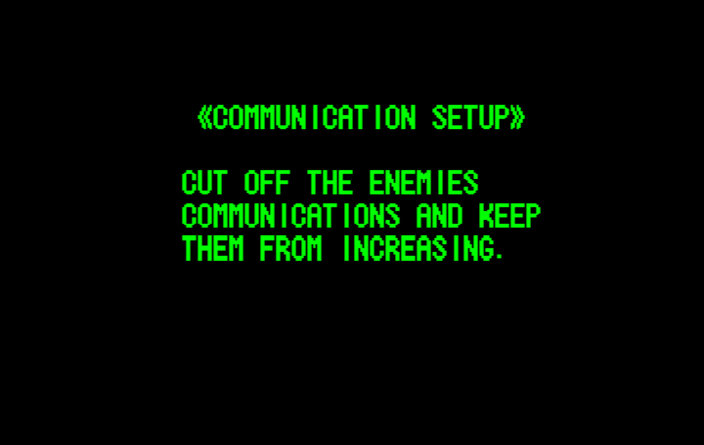Operation Wolf IBM PC/Compatibles Screenshot: Objective for the first level.