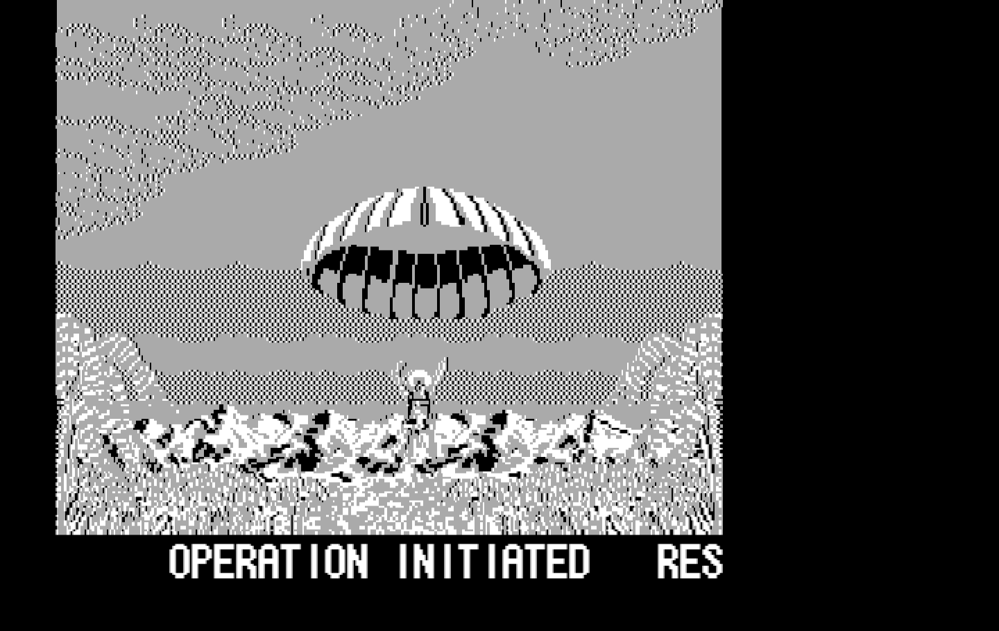 Operation Wolf IBM PC/Compatibles Screenshot: Starting a new game...