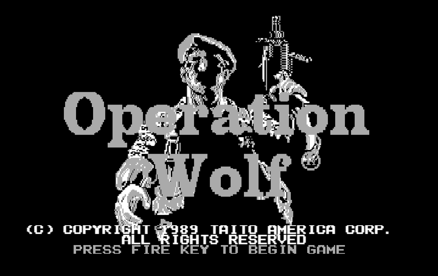Operation Wolf IBM PC/Compatibles Screenshot: Title screen.