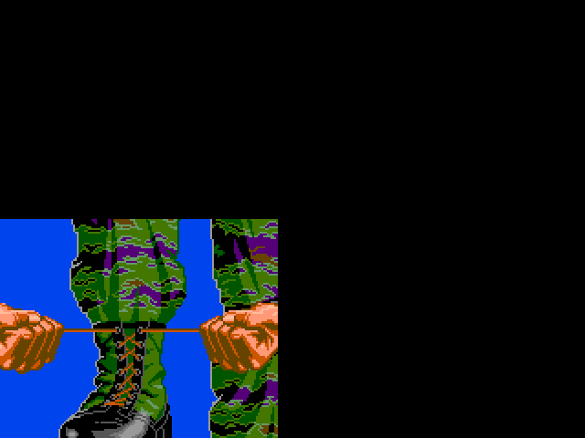 Operation Wolf Arcade Screenshot: Game attract mode; preparing for the operation!
