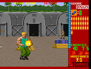 Operation Wolf for Arcade - The screen flashes red when you're hit...