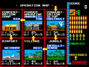 Operation Wolf for Arcade - The mission map.