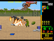 Operation Wolf for Arcade - Tank destroyed, but watch out for that helicopter!