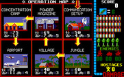 Operation Wolf for IBM PC/Compatibles - Operation map.