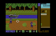 Operation Wolf for Commodore 64 - Watch out for the boats here, they're deadly!