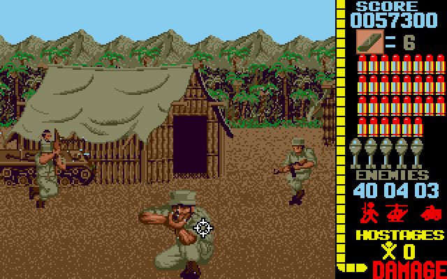 Operation Wolf Amiga Screenshot: Take aim, and fire!