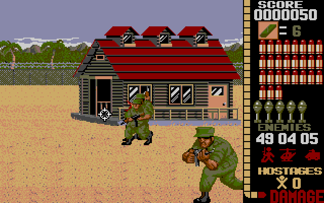 Operation Wolf Amiga Screenshot: Game start.