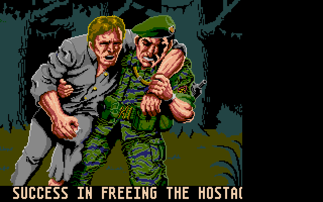 Operation Wolf Amiga Screenshot: Hostages have been freed!