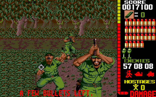Operation Wolf Amiga Screenshot: Entering the jungle...