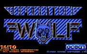 Operation Wolf for Amiga - Title screen.